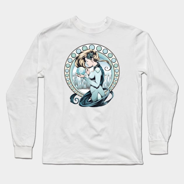 Snowflake Long Sleeve T-Shirt by redappletees